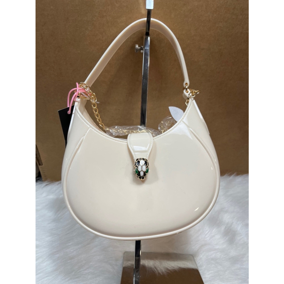 NWT Like Dreams Jelly Shoulder Bag Cream Small - Picture 2 of 9